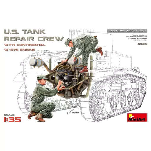 Amerikaans tankreparatieteam met Continental W-670 motor - Miniart CA550049005 - 1/35