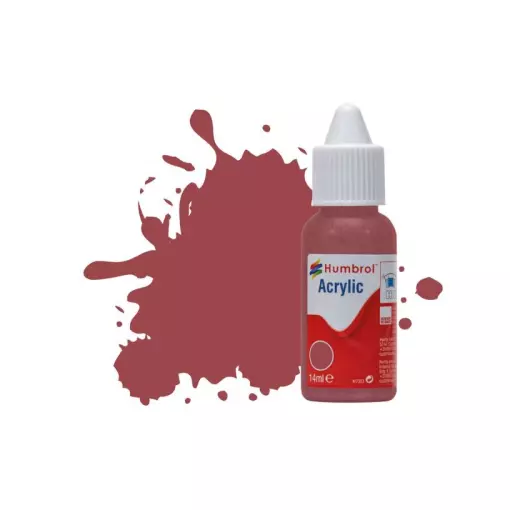 Peinture acrylique n°73 - couleur rouge lie de vin MAT HUMBROL DB0073 | 14 mL