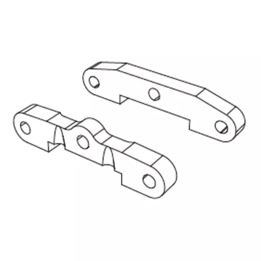 Draagarm-assteunen voor en achter voor Hyper Go - MJX M1640 - 1/16