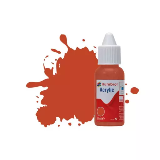 Peinture acrylique n°100 - couleur brun rouge MAT HUMBROL DB0100 | 14 mL