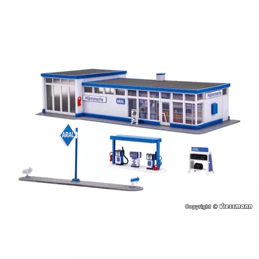 Station Service "Aral" & Station Lavage - LED-verlichting KIBRI 38544 - HO 1 : 87