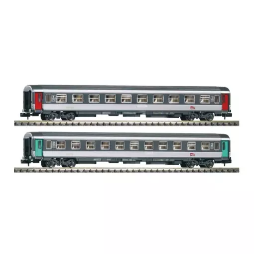 Coffret de 2 voitures corail type VU - PIKO 94326 - N 1/160 - SNCF - EP IV-V - 2R