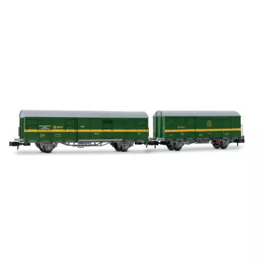 Coffret de 2 wagons couverts "Tren Taller Oviedo" - Arnold HN6577 - N 1/160 - RENFE - EP VI-V