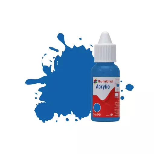 Peinture acrylique n°52 - couleur bleu baltique METALLIQUE HUMBROL DB0052 - 14 mL