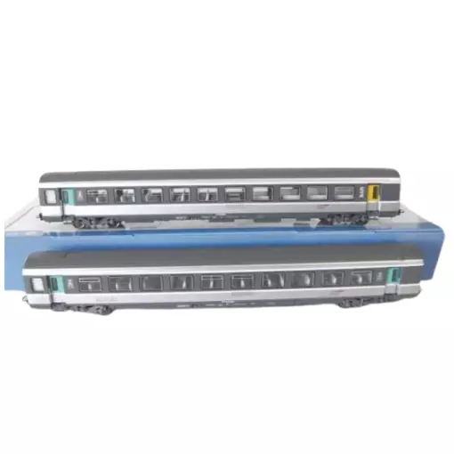 Coffret de 2 voitures corail type Vtu + logo nouille - Piko 58607 - HO 1/87 - SNCF - Ep IV/V - 2R