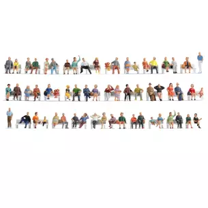 Mega set 60 figurines miniatures 1:87 Noch 16070