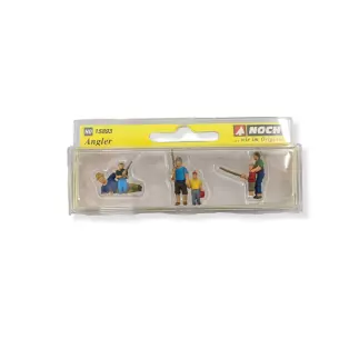 Noch 15893 Scale 1 87 HO Fathers 3 And Sons 3 Fishing Figure Set