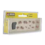 Pack of 12 cochons NOCH 36712 - N : 1/160