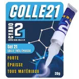 Super Glue Cyanoacrylate - Colle21 - Transparente & Épaisse