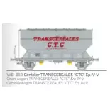 Getreidewaggon FAUVET-GIREL TRANSCEREALES "CTC" - Ree Modèles WB883 - HO 1/87 - SNCF - Ep IV/V - 2R