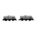 Set van 2 AVIA 3-assige ketelwagens - Arnold HN6676 - N 1/160 - SNCF - EP IV - 2R