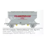 Graanwagen FAUVET-GIREL TRANSCEREALES "CTC" - Ree Models WB884 - HO 1/87 - SNCF - Ep IV/V - 2R