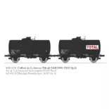 Set aus 2 TOTAL Öltankwagen - Ree Modelle WB874 - HO 1/87 - SNCF - Ep III - 2R