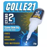 Super Glue Slow Dry Colle Cyanoacrylate - Colle21 - 21g