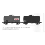 Set aus 2 TOTAL Öltankwagen - Ree Modelle WB872 - HO 1/87 - SNCF - Ep IV - 2R