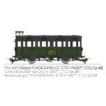 Voiture voyageurs « Cage à poule » N°ABCFY 1752 - Ree Modèles VM045 - HOe/HOm 1/87 - CFD - Ep III - 2R