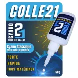 Super Glue Cyanoacrylate - Colle21 - 50g