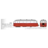 Autorail De Dion type ND Vivarais N°207, 2 phares, rouge/gris perle - Ree Modèles VM055S - HOe/HOm 1/87 - CFD - Ep III - Digital sound - 2R