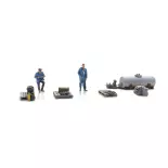 Cargo: spruzzatore di erbacce + 2 figure - Artitec 28.127 - HO 1/87