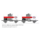 Set di 2 carri cisterna ESSO - Ree Models WB878 - HO 1/87 - SNCF - Ep IV - 2R