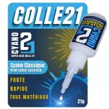 Super Glue Cyanoacrylate - Colle21 - 21g