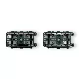 Set de deux bogies PLM type D - Noir - REE Modèles XB112E02