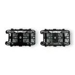 Set de deux bogies PLM type D balancier coudé - Noir - REE Modèles XB112D01