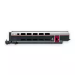 Set van 3 TGV Duplex Carmillon rijtuigen - Jouef HJ3017 - SNCF - HO 1/87 - EP VI- 2R