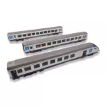 Set 3 voitures TER AURA Ls Models 41232AC - HO 1/87 - 3R - SNCF - EP VI