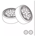 Roues plastique de drift pour Hyper Go - MJX 1415C - 1/14