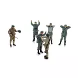 Prisioneros de guerra de la Wehrmacht + guardias americanos - Artitec 5870054 - HO 1/87