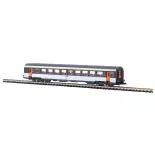 Set of 2 Corail Vtu Passenger Coaches - AZAR MODELS V01-OR1 - Z 1/220 - SNCF - EP IV