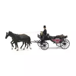 Voiture Landau ouverte avec cheval et cocher - Artitec AR387.423 - HO 1/87