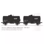 Set aus 2 Öltankwagen SGHP - Ree Modelle WB868 - HO 1/87 - SNCF - Ep III - 2R