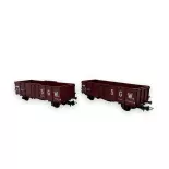 Set di 2 carri ribaltabili "Villach / SGW" - R37 HOP43008C - HO 1/87 - SNCF - Ep IV - 2R