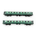 Set di 2 vagoni cucina Ocem FL Pullman Transatlantique A2syfi e A4yfi - Models World 40947 - HO 1/87 - CONDIZIONE - Ep II - 2R