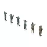 Prisioneros de guerra de la Wehrmacht + guardias americanos - Artitec 5870054 - HO 1/87