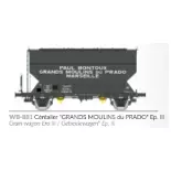 Carro merci FAUVET-GIREL "GRANDS MOULINS du PRADO" - Ree Models WB881 - HO 1/87 - SNCF - Ep III - 2R