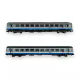 Lote de 2 vagones TER Rhône Alpes corail - Piko 94315 - N 1/160 - SNCF - Ep V - 2R