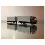 LKW MAN F90 und 3-achsiger Kofferanhänger - Hobby66 / Lemke 4602 - N 1/160