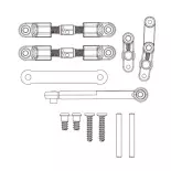 Serie completa di sterzo per Hyper Go - MJX 16430S - 1/16