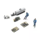 Cargo : pulvérisateur de mauvaises herbes + 2 figurines - Artitec 28.127 - HO 1/87