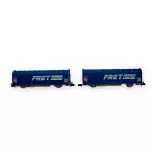 Set mit 2 FRET-Planenwagen - Arnold HN6696 - SNCF - N 1/160 - EP IV-V - 2R