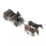 Voiture Landau ouverte avec cheval et cocher - Artitec AR387.423 - HO 1/87