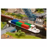 Cargo fluvial avec conteneurs - Faller 131013 - HO 1/87