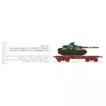 Wagon porte-char SSym46 + char amx-30 "La Marne" 1DB 1RC - Ree Modèles WBA037 - HO 1/87 - SNCF - Ep IV - 2R