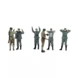 Prisioneros de guerra de la Wehrmacht + guardias americanos - Artitec 5870054 - HO 1/87