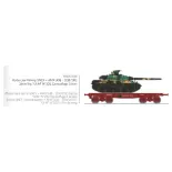 Wagon porte-char SSym46 + char amx-30 "Ulm" 1DB 1RC - Ree Modèles WBA036 - HO 1/87 - SNCF - Ep IV - 2R