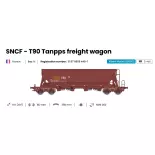 Tanpps Trichterwagen "T90" - Albert Modell 565002 - HO 1/87 - SNCF - Ep IV - 2R