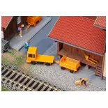 Carro portaequipajes Faller naranja 180357 - HO: 1/87 - EP III